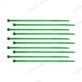 6" Nylon Cable Zip Ties - Green (10-Pack)