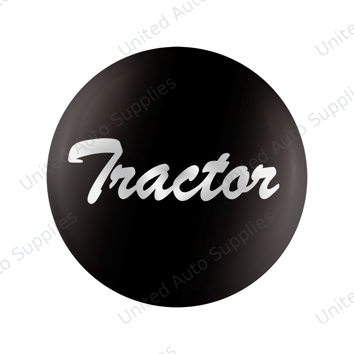 "Tractor" Glossy Air Valve Knob Candy Color Sticker -Glossy Black