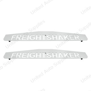 4" X 24" Chrome Freightshaker Bottom Mud Flap Plate - Welded Stud (Card of 2)