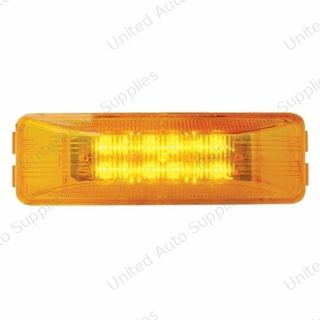 12 LED Rectangular Light (Clearance/Marker) - Amber LED/Amber Lens