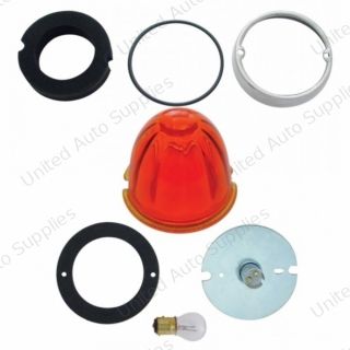 Grakon 1000 Style Cab Light Conversion Kit With Watermelon Glass Lens & 1157 Base - Dark Amber