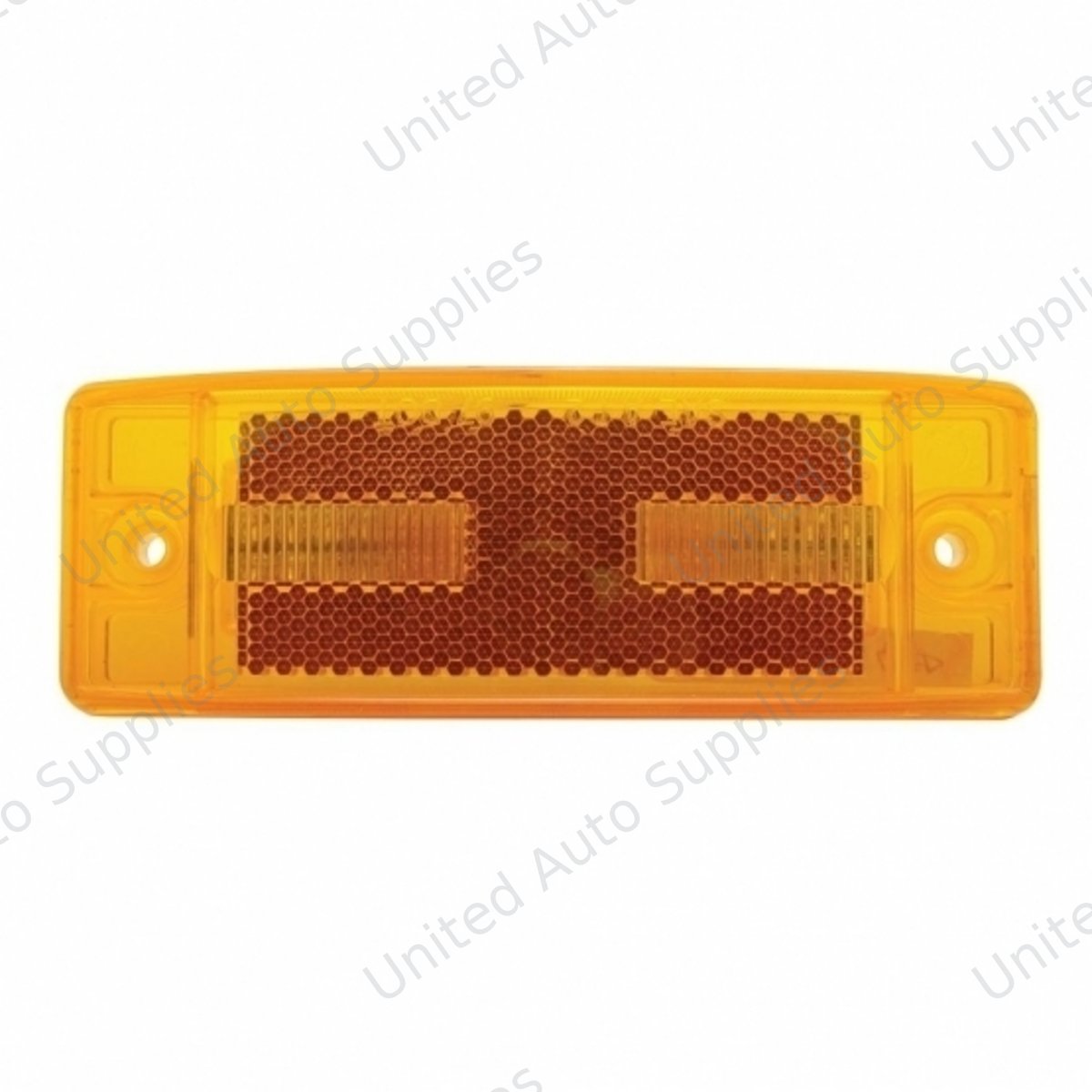 16 LED Rectangular Clearance/Marker Light With Reflex Lens - Amber LED/Amber Lens
