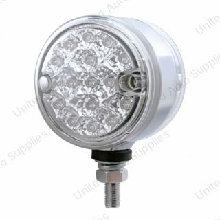 30 LED 3" Dual Function Reflector Double Face Light - Amber & Red LED/Clear Lens