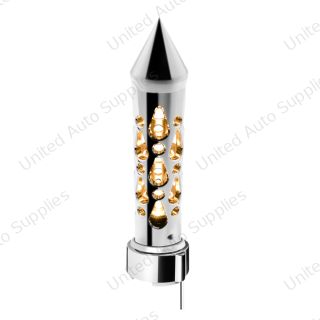 Brooklyn Spike Gearshift Knob With LED 9/10 Speed Adapter - Chrome/Amber LED