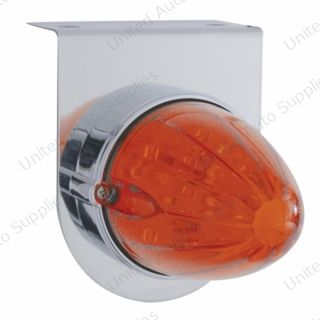 Stainless Light Bracket With 19 LED Watermelon Light - Amber LED/Dark Amber Lens