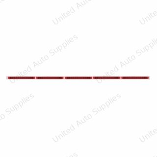 94" Stainless Light Bracket With 5X 11 LED 17" Light Bars - Red LED/Red Lens