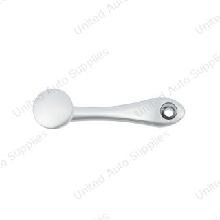 Chrome Die-Cast Window Crank With 16-Spline 7/16” OD Adapter - Plain