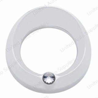 Signature Series Gauge Cover With Visor & Crystal For 3-3/4" DIA Speed/Tachometer Gauge - Clear Crystal