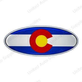 Chrome Die Cast Colorado Flag Emblem