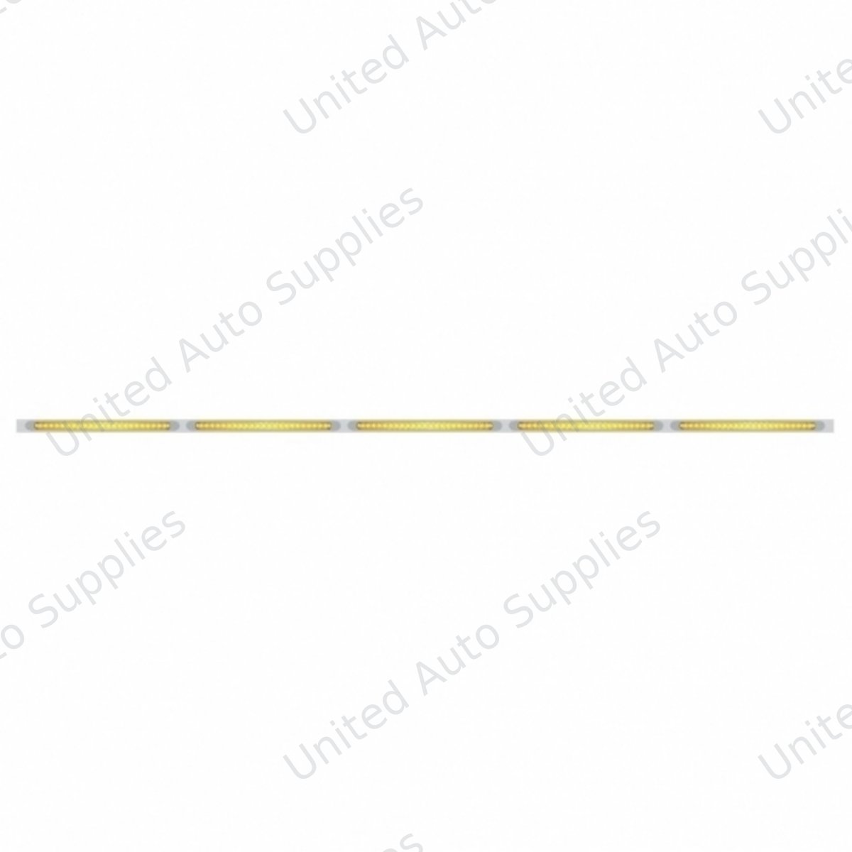 94" Stainless Light Bracket With 5X 23 SMD LED 17-1/4" Light Bars & Bezels - Amber LED/Amber Lens