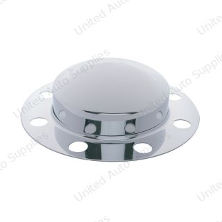 Chrome Dome Front Axle Cover 2PC Kit For 33mm Nut Cover - Steel/Aluminum Wheel (8 Hole) (2-Pack)