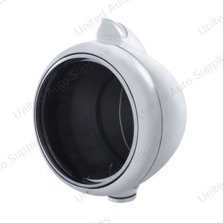Chrome Guide 682-C Headlight No Bulb With Original Style LED Signal - Clear Lens