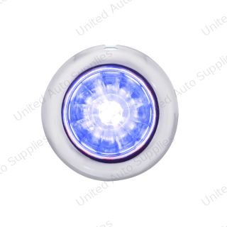 4 LED Dual Function 3/4" Mini Watermelon Light (Clearance/Marker) - Blue LED/Clear Lens