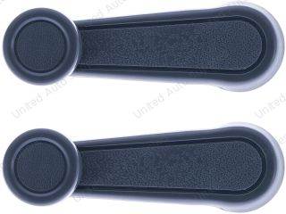 Window Crank Handle (2pcs) Plastic, Metal Gray for 1984-2026 Toyota Land Cruiser; 1990-1992 Daihatsu Rocky