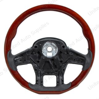 18" YourGrip Wood Steering Wheel For 2012-2021 Peterbilt 579 & 2013-2021 Kenworth T680
