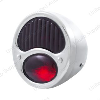 6V Tail Light Assembly With Stainless Steel Housing & Glass Lens For 1928-31 Ford Model A - R/H