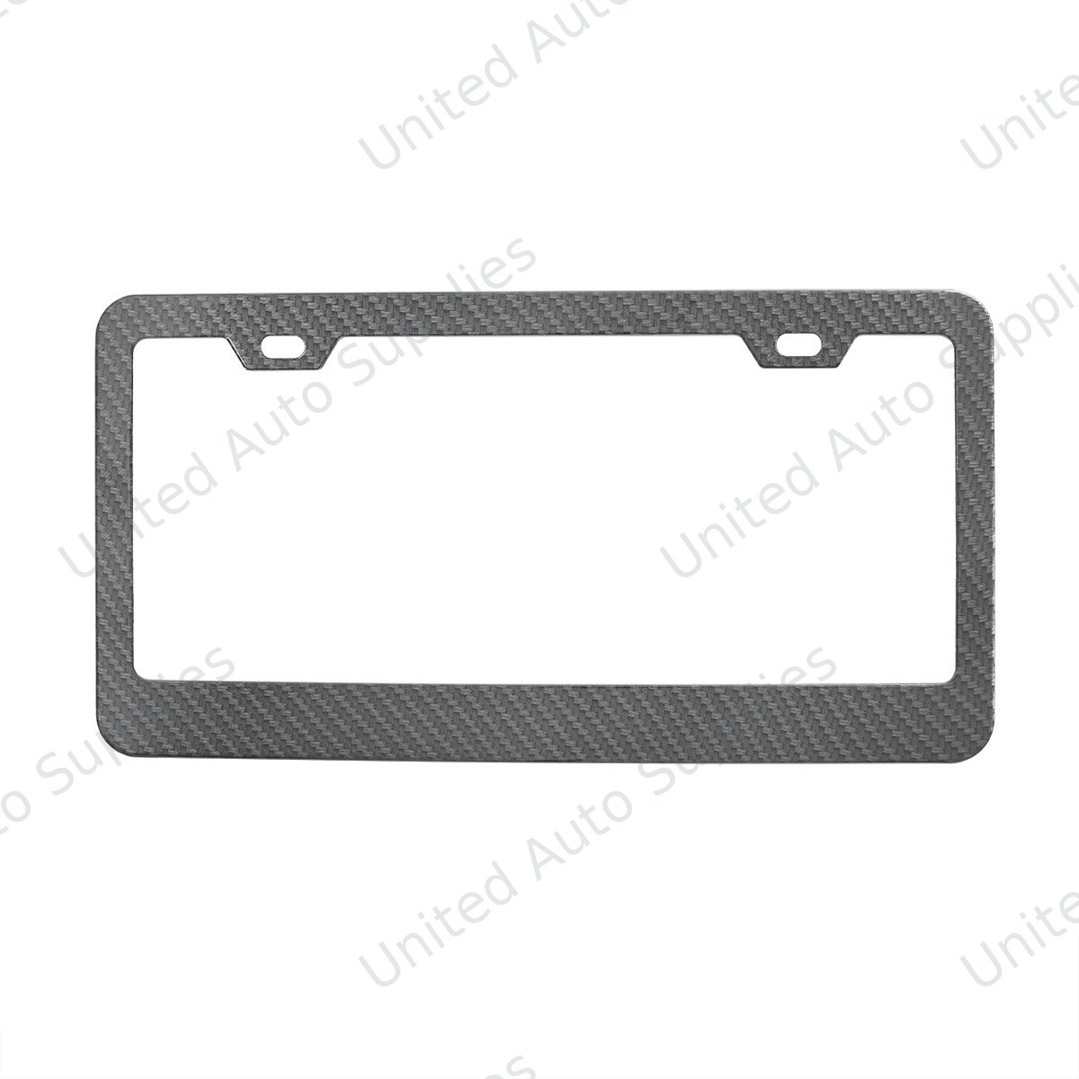 Carbon Fiber Style Wide Bottom License Plate Frame
