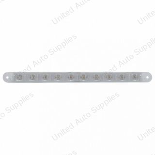 10 LED 9" Turn Signal Light Bar - Amber LED/Clear Lens (Bulk)