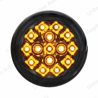 15 LED 2-3/8" Turn Signal Light For Harley Motorcycle- Amber LED/Smoke Lens