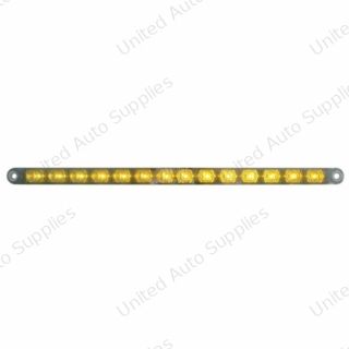 14 LED 12" Auxiliary strip Light - Amber LED/Chrome Lens (Bulk)