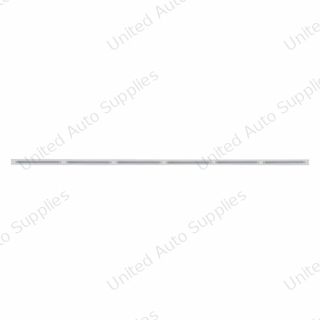 79-1/2" Stainless Bumper Light Bracket With 6X 19 LED 12" Light Bars - Amber LED/Clear Lens