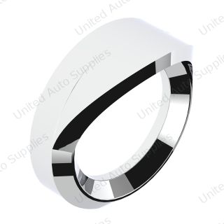 Chrome Plastic Small Gauge Cover With Visor For 1996-2010 Freightliner Century