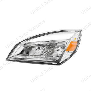 High Power Chrome LED Headlight For 2018-2024 Freightliner Cascadia-Driver