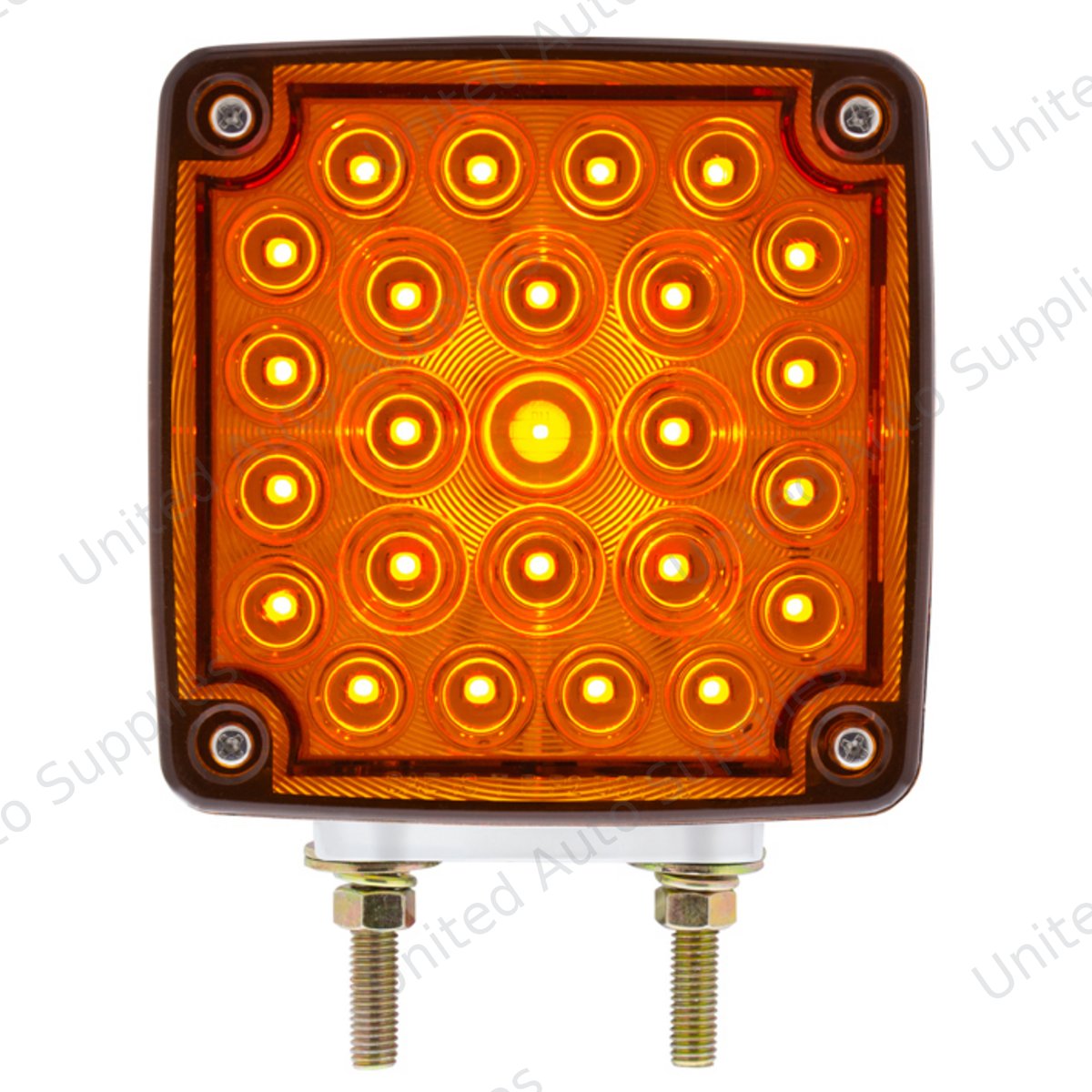 52 LED Double Stud Double Face Turn Signal Light (Driver) - Amber & Red LED/Amber & Red Lens