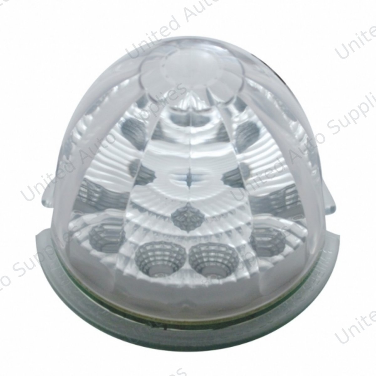 17 LED Reflector Watermelon Maze Cab Light - Red LED/Clear Lens