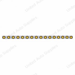 79-1/2" SS Bumper Light Bracket With 16X 9 LED 2" Beehive Light -Amber LED & Lens