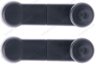 Window Crank Handle RH = LH (2pcs) Plastic Texture Black for 1992-2007 Ford Bronco; 1992-2007 Ford F-150