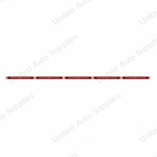 94" Stainless Steel Light Bracket - 19 LED 17-1/4" Light Bar x 5 With Red LED/Red Lens