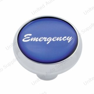 "Emergency" Deluxe Air Valve Knob - Blue Glossy Sticker