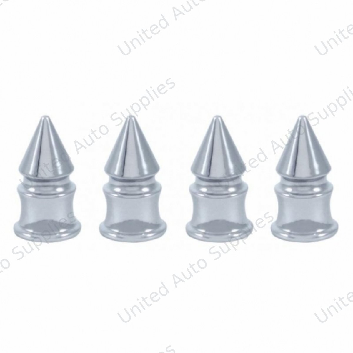 Chrome Spike Valve Caps (4-Pack)