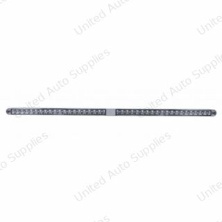 Dual 14 LED 12" Reflector Light Bars With Bezel - Amber LED/Clear Lens