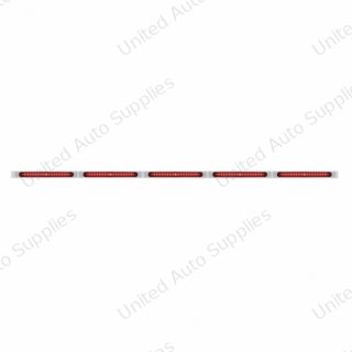94" Stainless Steel Light Bracket - 19 LED 17-1/4" Light Bar x 5 With Red LED/Red Lens With Bezel