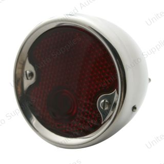 Tail Light Assembly With Stainless Steel Bezel & Housing For 1954-55 Chevy Truck