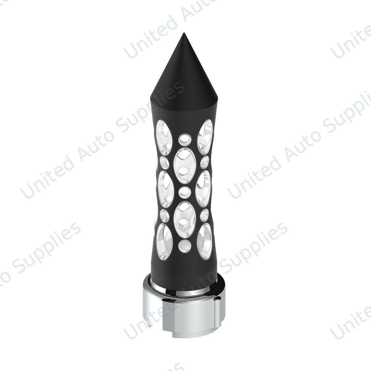 Thread-On Daytona Spike Gearshift Knob With LED 9/10 Speed Adapter - Black/White LED