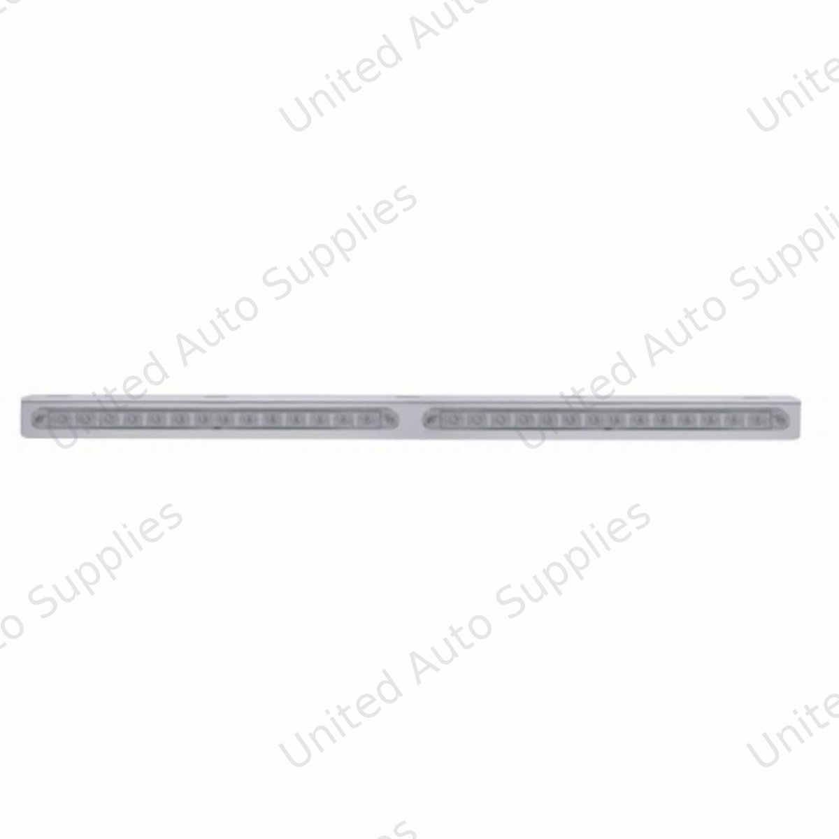 25-5/16" Stainless Light Bracket With 2X 14 LED 12" Light Bars - Red LED/Clear Lens