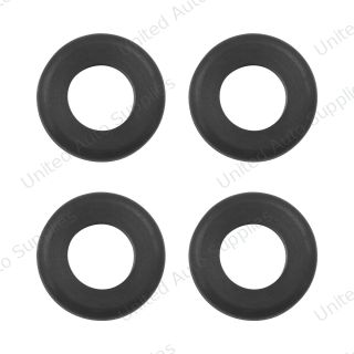 1" Mounting Hole Black Vinyl Grommet (4-Pack)