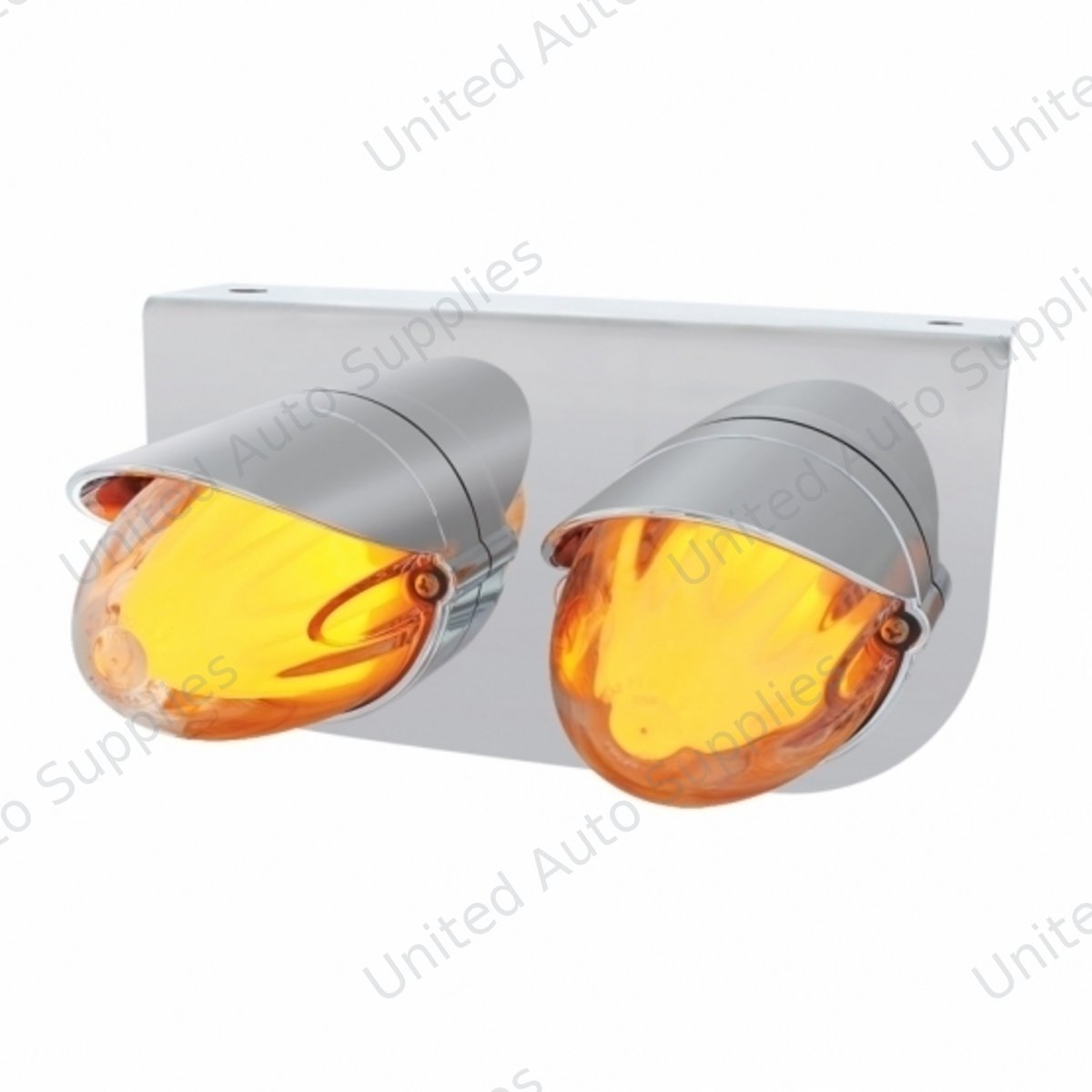 SS Bracket With Two 9 LED Dual Function GloLight Watermelon Grakon 1000 Lights & Visors -Clear Lens