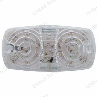 16 LED 4" X 2" Rectangular Light (Clearance/Marker)- Amber LED/Clear Lens
