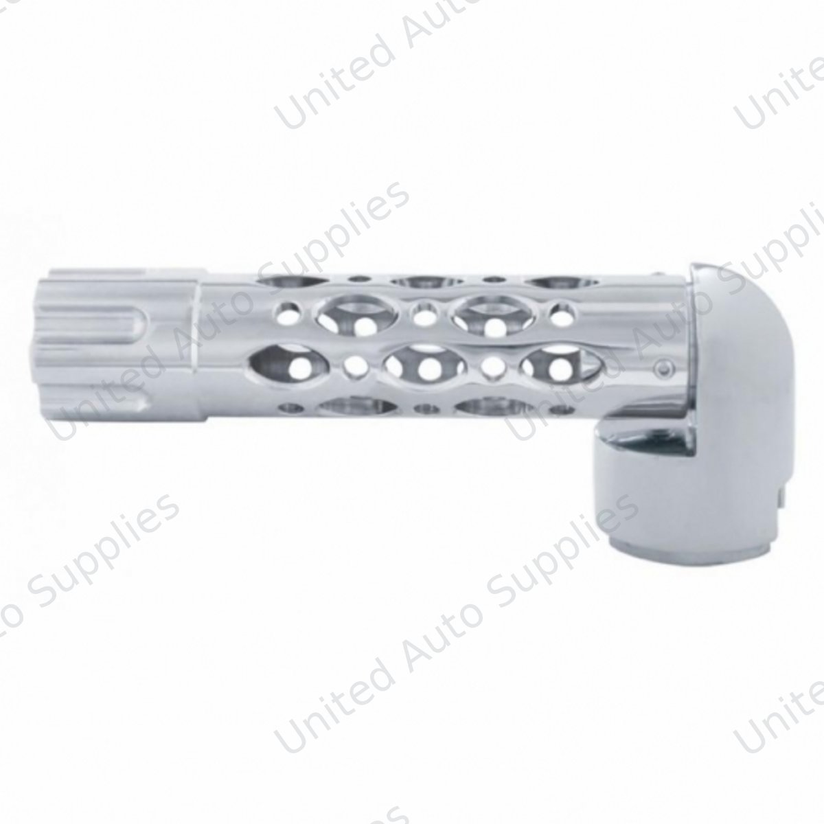Austin Gun Cylinder Gearshift Knob With 13/15/18 Speed Adapter - Chrome/Horizontal