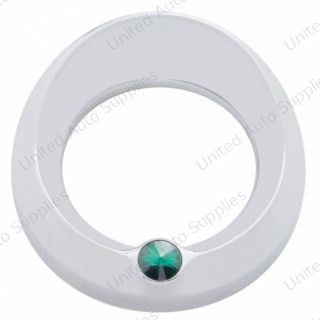 Signature Series Gauge Cover With Visor & Crystal For 3-3/4" DIA Speed/Tachometer Gauge - Green Crystal