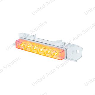 6 LED Competition Series Exterior Visor Light For 1996-2024 Volvo VNL-Amber LED/Clear Lens