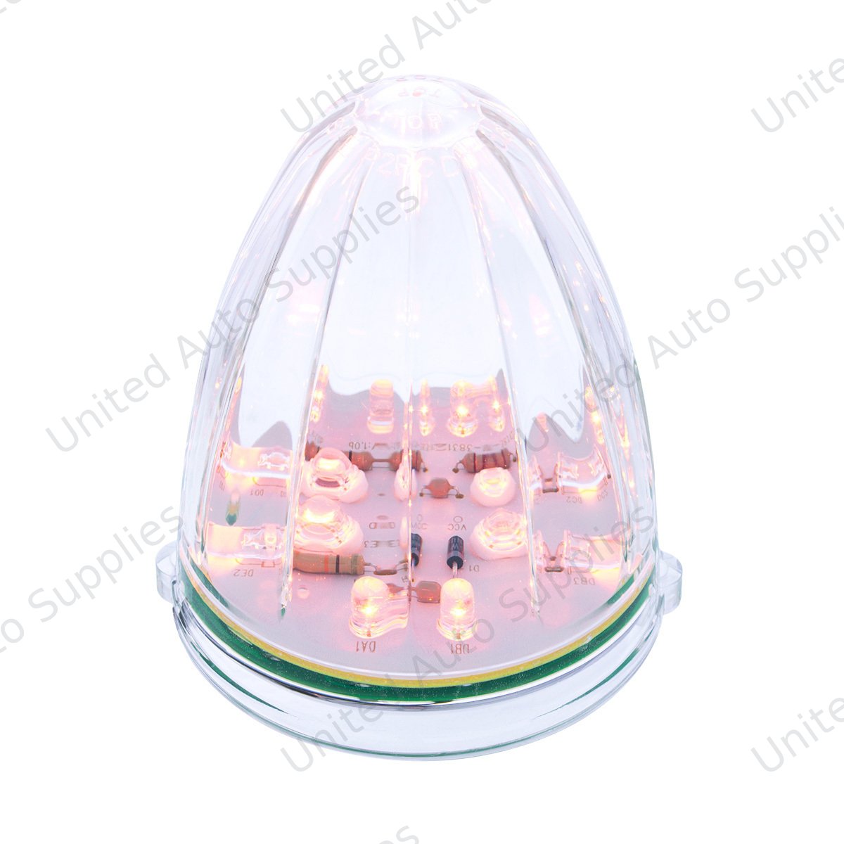 19 LED Watermelon Grakon 1000 Cab Light - Amber LED/Clear Lens