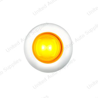 GloLight 2 LED 3/4" Mini Light (Clearance/Marker) With Stainless Steel Trim-Amber LED/Amber Lens