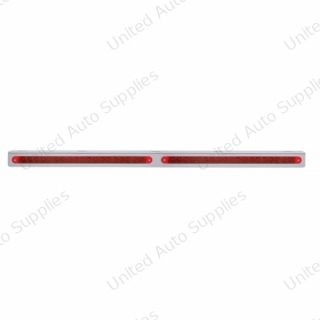 25-5/16" Stainless Light Bracket With 2X 19 LED 12" Light Bars - Red LED/Red Lens