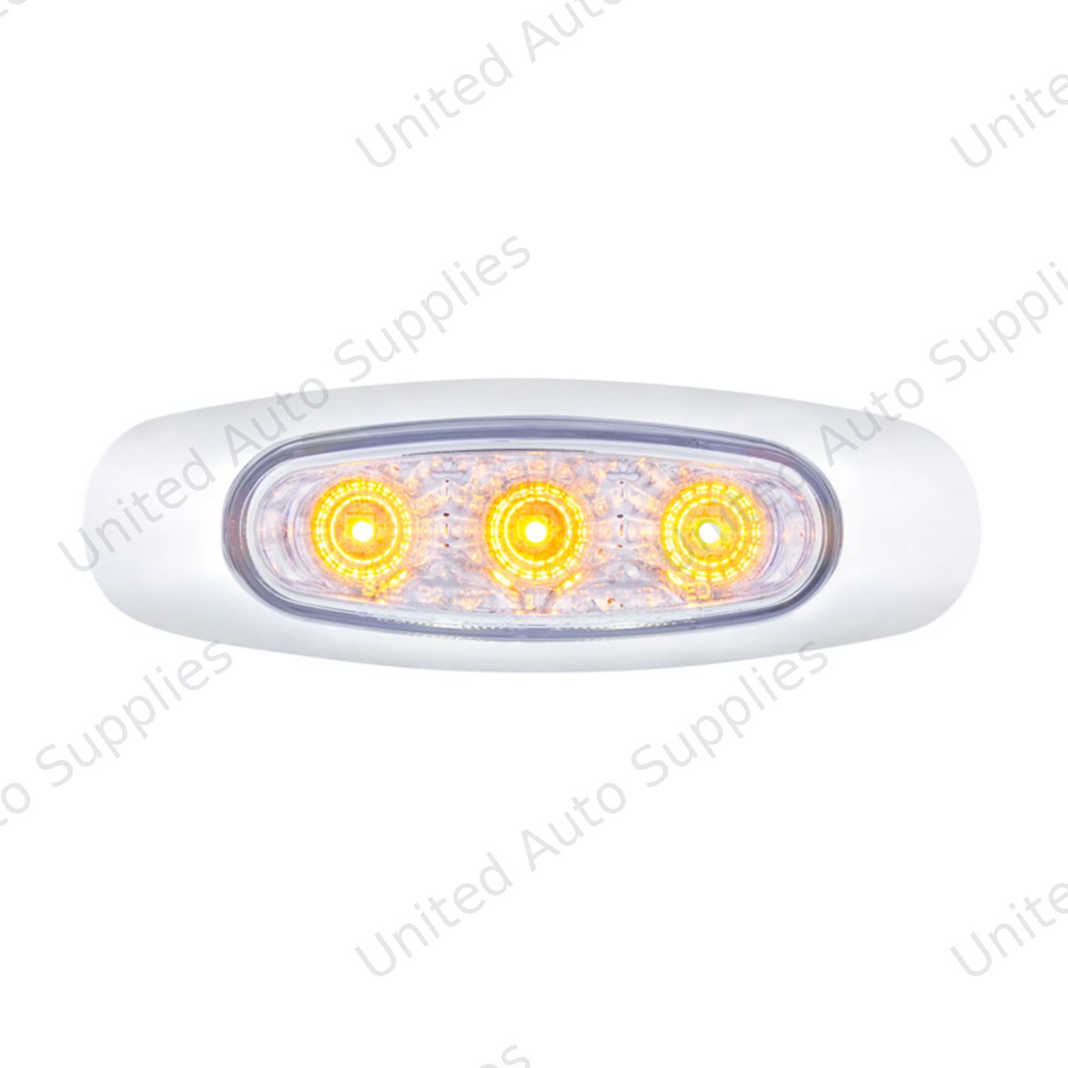 5 LED Reflector Auxiliary/Utility Light With Side Ditch Light - Amber LED/Clear Lens (Bulk)