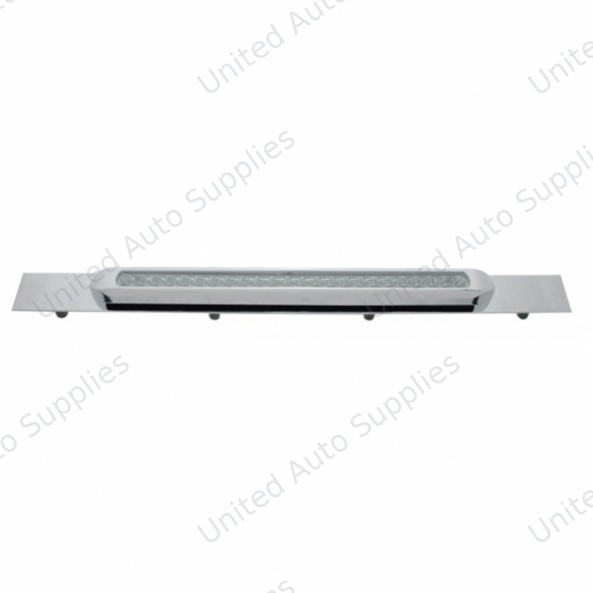 Chrome Top Mud Flap Plate With 23 SMD LED Light Bar & Bezel - Red LED/Clear Lens (Each)